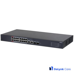 Dahua CS4220-16GT-135 DoLynk Care manageeritav switch • 16*Gbps PoE + 2*Gbps + 2*SFP • 135W