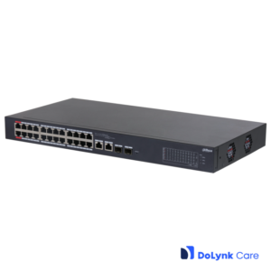 Dahua CS4226-24ET-375 DoLynk Care manageeritav switch • 24*10/100 Mbps PoE + 2*Gbps combo • 375W