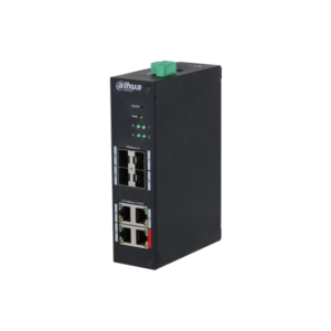 Dahua HS4408-4ET-96 Hardened manageeritav switch • 4*Mbps PoE + 4*Gbps • 96W