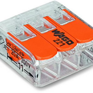 Liitmik 221-413 3x0.14-4mm² läbipaistev/oranž