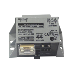 Trafo plastik korpuses 45VA - 16V-2,72A