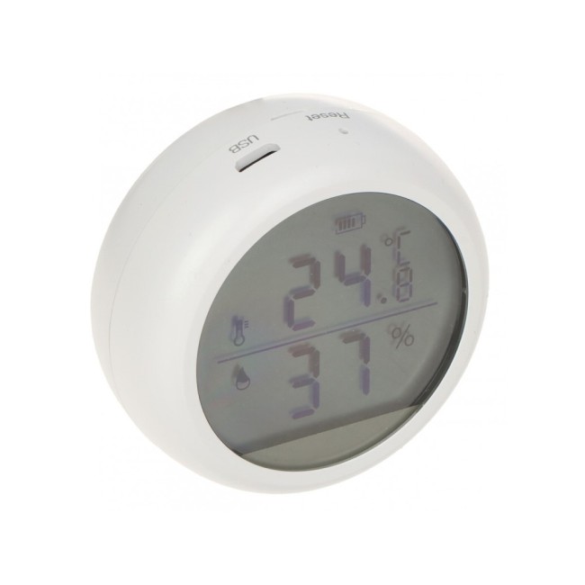 Tuya THD1-TUYA wi-fi temperatuuri ja õhuniiskuse andur ekraaniga, patarei toide 1 Tuya THD1-TUYA wi-fi temperatuuri ja õhuniiskuse andur ekraaniga, patarei toide