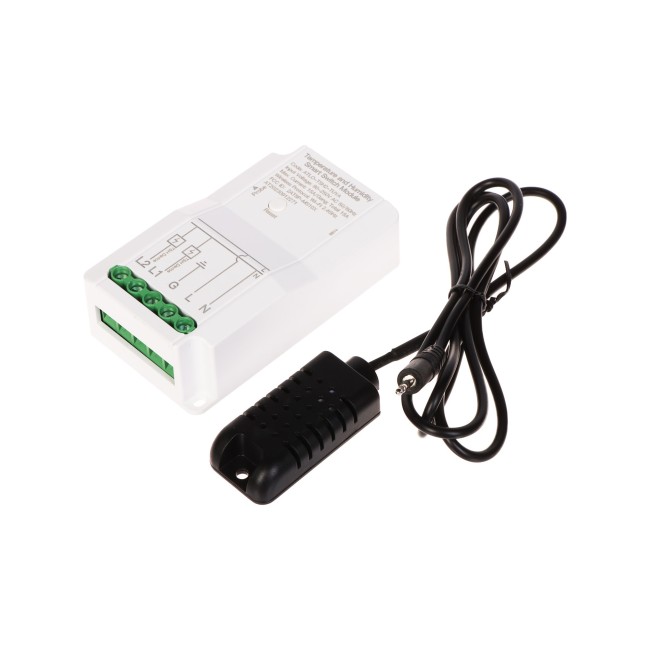 TUYA temperatuuri ja niiskust jälgiv nuti lüliti 15A, Wi-Fi 2.4 GHz 90-250V sisetingimustesse 1 TUYA temperatuuri ja niiskust jälgiv nuti lüliti 15A, Wi-Fi 2.4 GHz 90-250V sisetingimustesse