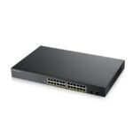 ZyXEL GS1900-24HPV2 manageeritav 24-port PoE switch • 24*GbE PoE + 2*GbE SFP • 170W PoE