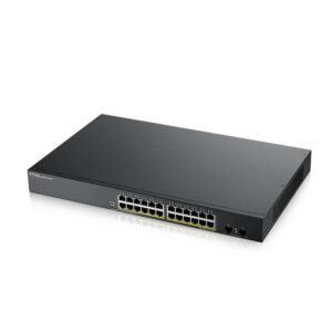 ZyXEL GS1900-24HPV2 manageeritav 24-port PoE switch • 24*GbE PoE + 2*GbE SFP • 170W PoE