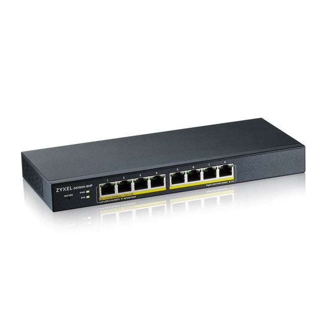 ZyXEL GS1900-8HP manageeritav PoE switch • 8*GbE PoE • 77W PoE budget • vaikne 3 ZyXEL GS1900-8HP manageeritav PoE switch • 8*GbE PoE • 77W PoE budget • vaikne - Image 3