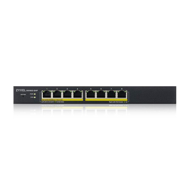 ZyXEL GS1900-8HP manageeritav PoE switch • 8*GbE PoE • 77W PoE budget • vaikne 2 ZyXEL GS1900-8HP manageeritav PoE switch • 8*GbE PoE • 77W PoE budget • vaikne - Image 2