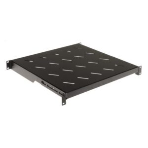 Nelja punkti kinnitusega reguleeritava sügavusega seadmeriiul 480  x (450 - 530)  x 45 mm rack 19"