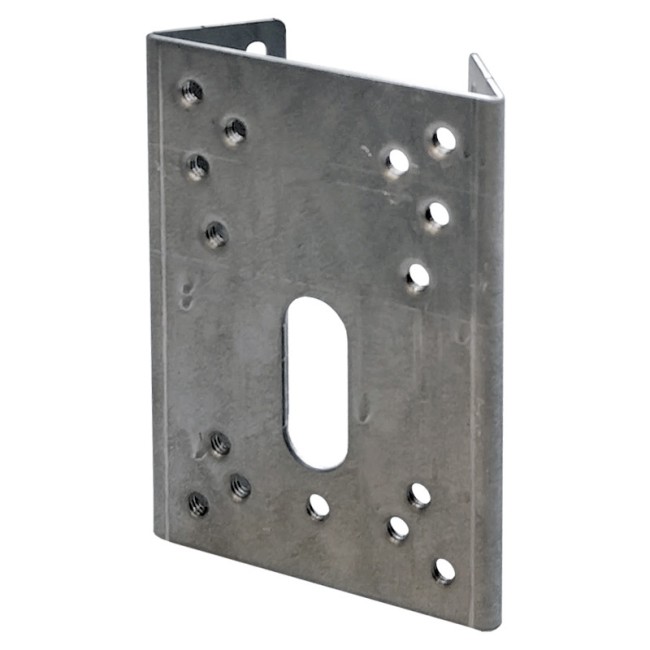 Universaalne kaamera mastikinnituse adapter, tsingitud 90*120mm, 18 keermestatud kinnitusauku 1 Universaalne kaamera mastikinnituse adapter, tsingitud 90*120mm, 18 keermestatud kinnitusauku