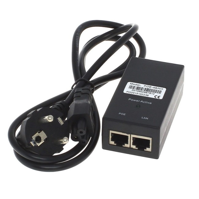 POE NET Injector 1 kanali toite söötja IEEE 802.3at • 24W • 48V • Mode B (klemmid 4,5 +; 7,8 -) 1 POE NET Injector 1 kanali toite söötja IEEE 802.3at • 24W • 48V • Mode B (klemmid 4,5 +; 7,8 -)