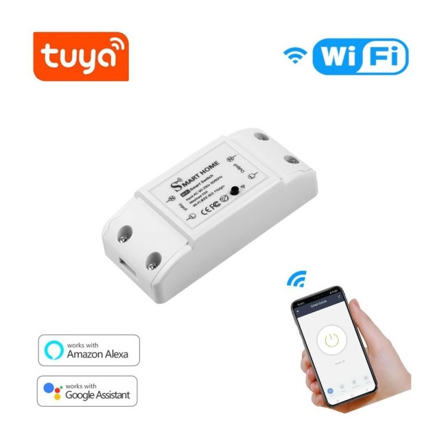 Wi-Fi nuti lüliti 10A B1-TUYA, Alexa, Google tugi, Tuya Smart või Smart Life äpp 1 Wi-Fi nuti lüliti 10A B1-TUYA, Alexa, Google tugi, Tuya Smart või Smart Life äpp