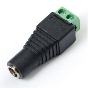 Monteeritav toite pesa (ema) 12V kaameratele, ühendus kruviklemmi alla, 2.1mm