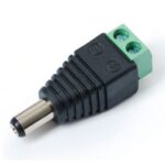 Monteeritav toite pistik (isa) 12V kaameratele, ühendus kruviklemmi alla, 2.1mm