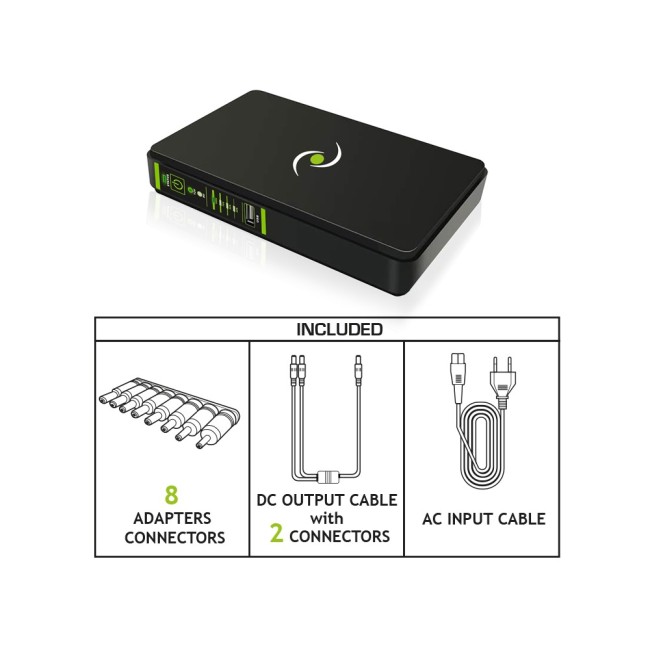 Tecnoware FGCERAPLDC252 UPS 25W, väljund 12VDC, 9VDC, 5VDC 1A USB, PoE 24/48VDC, aku 8800mAh 4 Tecnoware FGCERAPLDC252 UPS 25W, väljund 12VDC, 9VDC, 5VDC 1A USB, PoE 24/48VDC, aku 8800mAh - Image 4