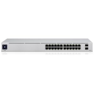Ubiquiti USW-24-POE UniFi manageeritav Gigabit switch • 24 porti (16 PoE+ (95W) ) + 2 SFP