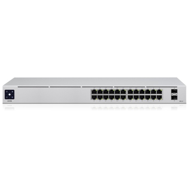 Ubiquiti USW-24-POE UniFi manageeritav Gigabit switch • 24 porti (16 PoE+ (95W) ) + 2 SFP 1 Ubiquiti USW-24-POE UniFi manageeritav Gigabit switch • 24 porti (16 PoE+ (95W) ) + 2 SFP