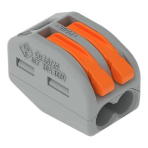 Wago klassikaline kahe klemmiga ühendusterminal kaablitele maksimaalse ristlõikega 4 mm²