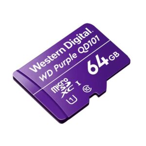 Western Digital Purple QD101 WDD064G1P0C 64GB microSD mälukaart spetsiaalselt turvakaameratele
