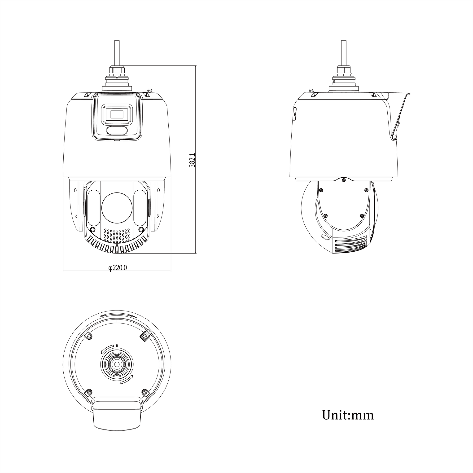 PTZ kaamera DS-2SE7C432MW-AEB 4MP+4MP 32X TandemVu 3 PTZ kaamera DS-2SE7C432MW-AEB 4MP+4MP 32X TandemVu - Image 3