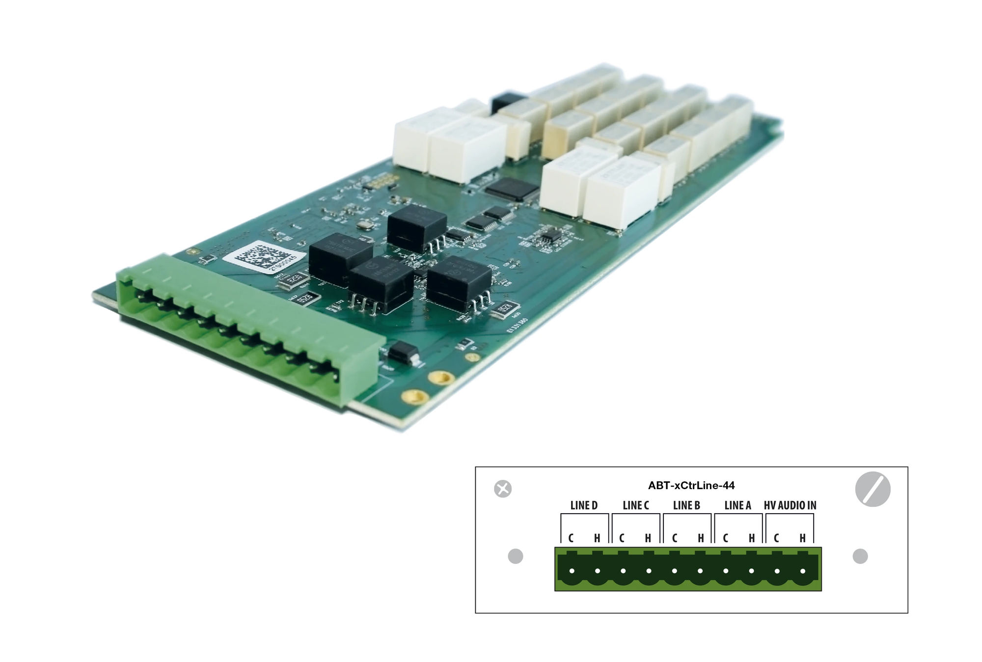 4 kõlariliini väljundkaart ABT-XCTRLINE-44 EN54 1 4 kõlariliini väljundkaart ABT-XCTRLINE-44 EN54