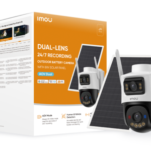 IMOU AOV DUAL 5MP + 5MP 4G + Wi-Fi pan-tilt security camera with battery and solar panel
