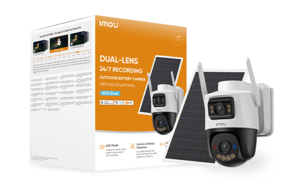 Imou AOV DUAL 5MP+5MP 4G + Wi-Fi -kamera aurinkopaneelilla