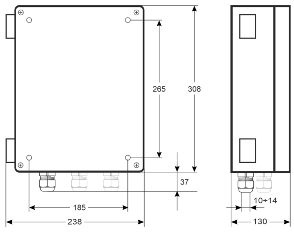Pulsar HPSG2H-12V5A-C 13.8V 5A Power Supply in ABS IP44 Enclosure