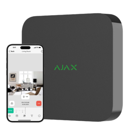 Ajax NVR 8-kanavainen verkkotallennin, musta