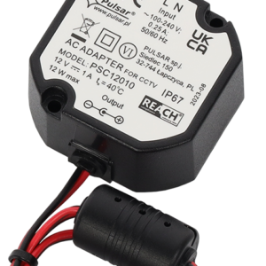 12V 1A toiteplokk, IP67, Pulsar