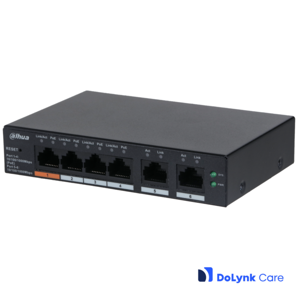 Dahua CS4006-4GT-60 DoLynk Care hallatav 4-pordiline Gigabit PoE lüliti