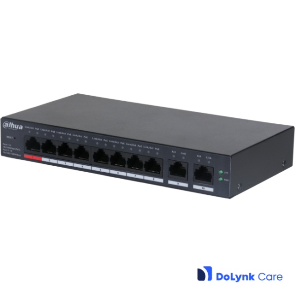 Dahua CS4010-8ET-110 DoLynk Care hallatav 8-pordiline PoE lüliti