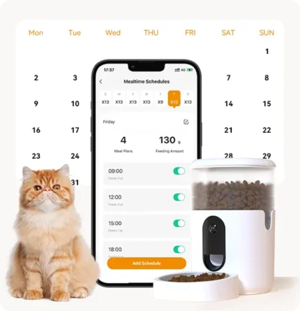 Smart Pet Feeder PF1 Automaattinen lemmikkiaituri kameralla