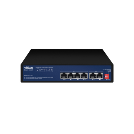 VSS W04POE2 6-Port PoE Switch, 4 PoE Ports, 60W