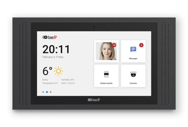 AT-10 Intercom Indoor Monitor, Black, Android, BAS-IP