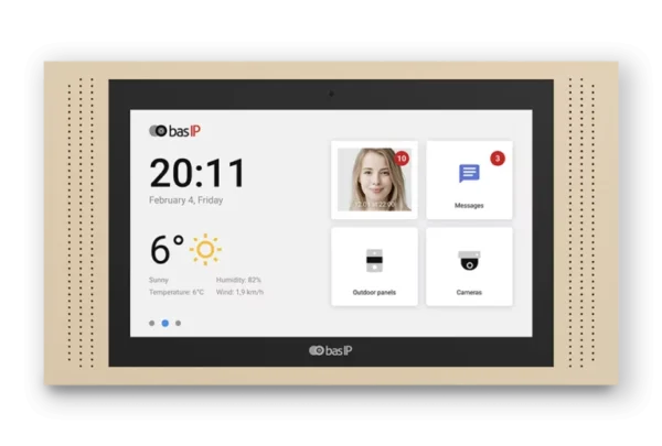 AT-10 Intercom Indoor Monitor, Black, Android, BAS-IP
