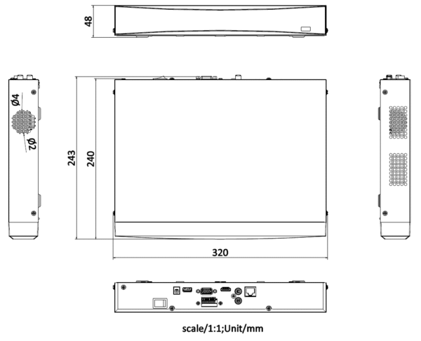 Hikvision DS-7604NXI-K1(D) IP Recorder, 4 kanalit