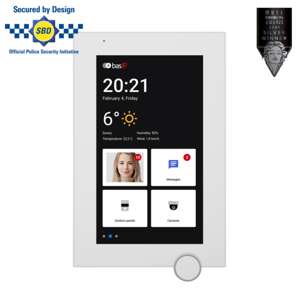 AZ-07LF Intercom Indoor Monitor, White, Android, BAS-IP