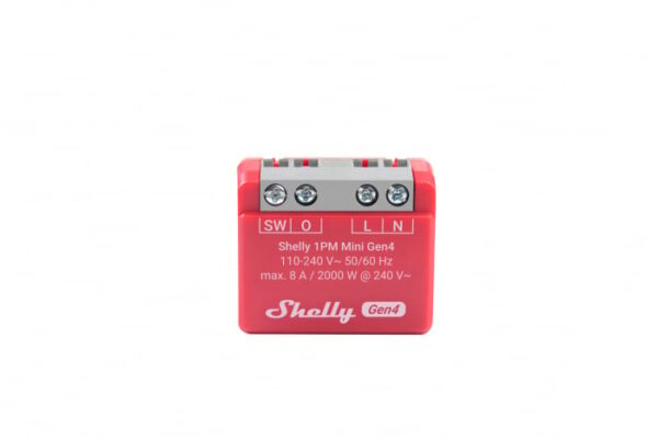 Shelly 1PM Mini Gen4 – nutikas lüliti energiatarbimise mõõtmisega