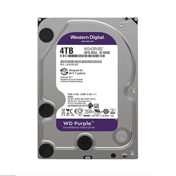 Western Digital Purple 4TB Hard Drive for Video Surveillance Systems