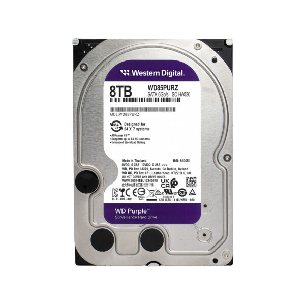 Western Digital Purple 8TB Hard Drive for Video Surveillance Systems