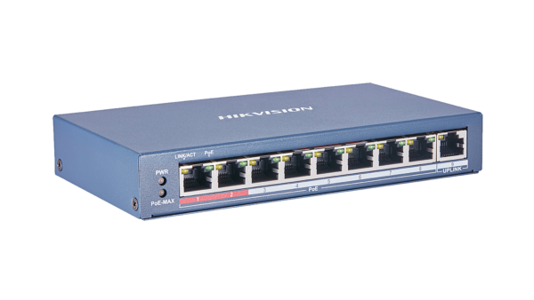 Switch DS-3E0109P-E 8-porttinen 10/100Mbps PoE 115W hallitsematon pöytämalli