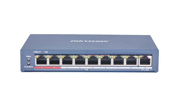 Switch DS-3E0109P-E 8-porttinen 10/100Mbps PoE 115W hallitsematon pöytämalli