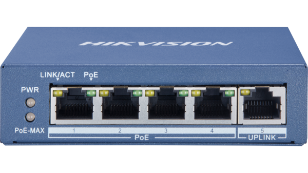 Switch DS-3E0505P-E 4 ports POE 1000Mbps 1 x RJ45 60W