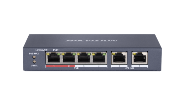 Switch DS-3E0106P-E/M 4 Port Fast Ethernet Unmanaged POE