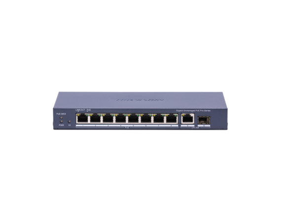 Switch DS-3E0510P-E(B) 8 port Gigabit Unmanaged PoE