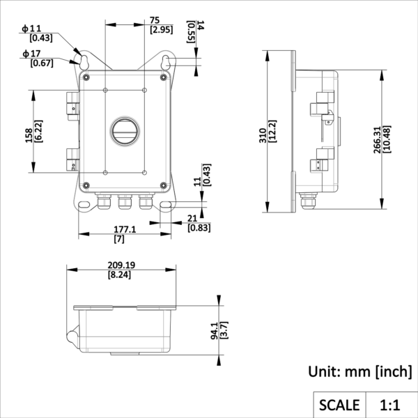 Junction Box DS-1674ZJ-Y sisä-/ulkokäyttöön valkoinen