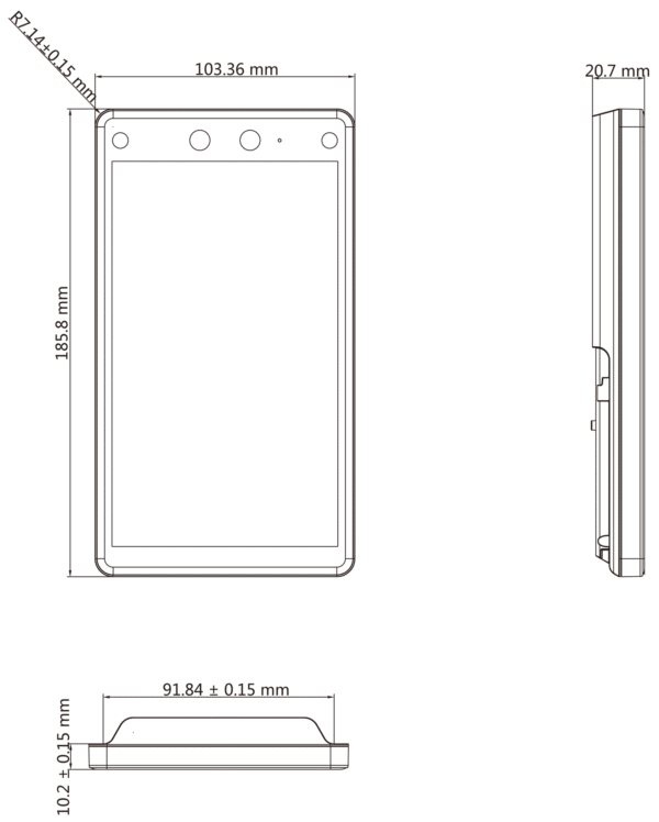 Face Recognition Terminal DS-K1T672M 7" 2MP