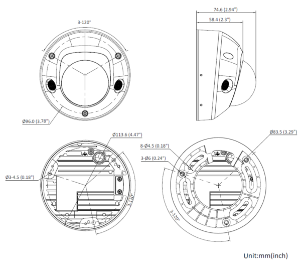 IP Camera DS-2CD2583G2-LIS2U 8MP f2.8mm mini Dome white