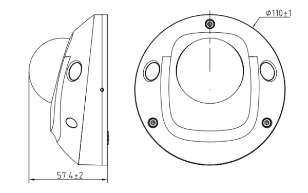 IP Camera DS-2XM6756G1-IM/ND 5MP 2mm mini Dome white