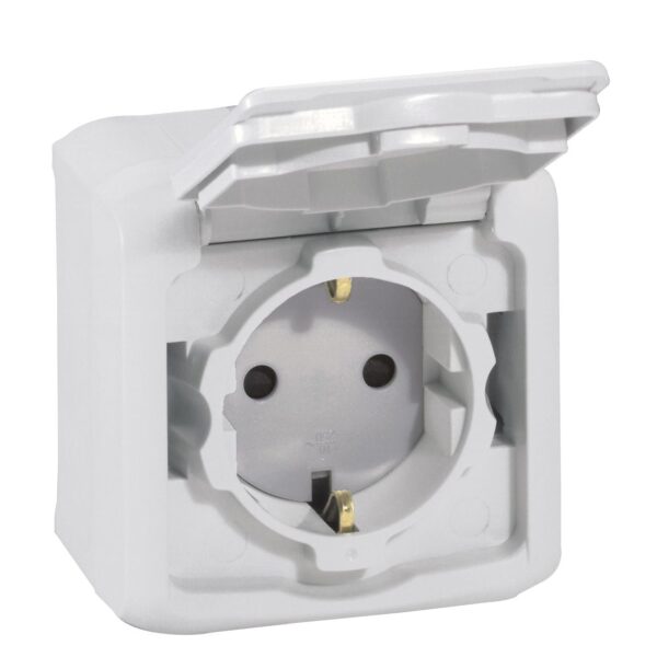 Pistikupesa 782393 2P+E schuko 16A  IP44 Grey